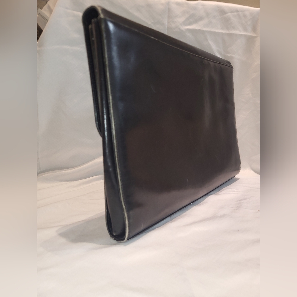 Beltrami Black Leather Clutch Bag - Picture 2 of 6